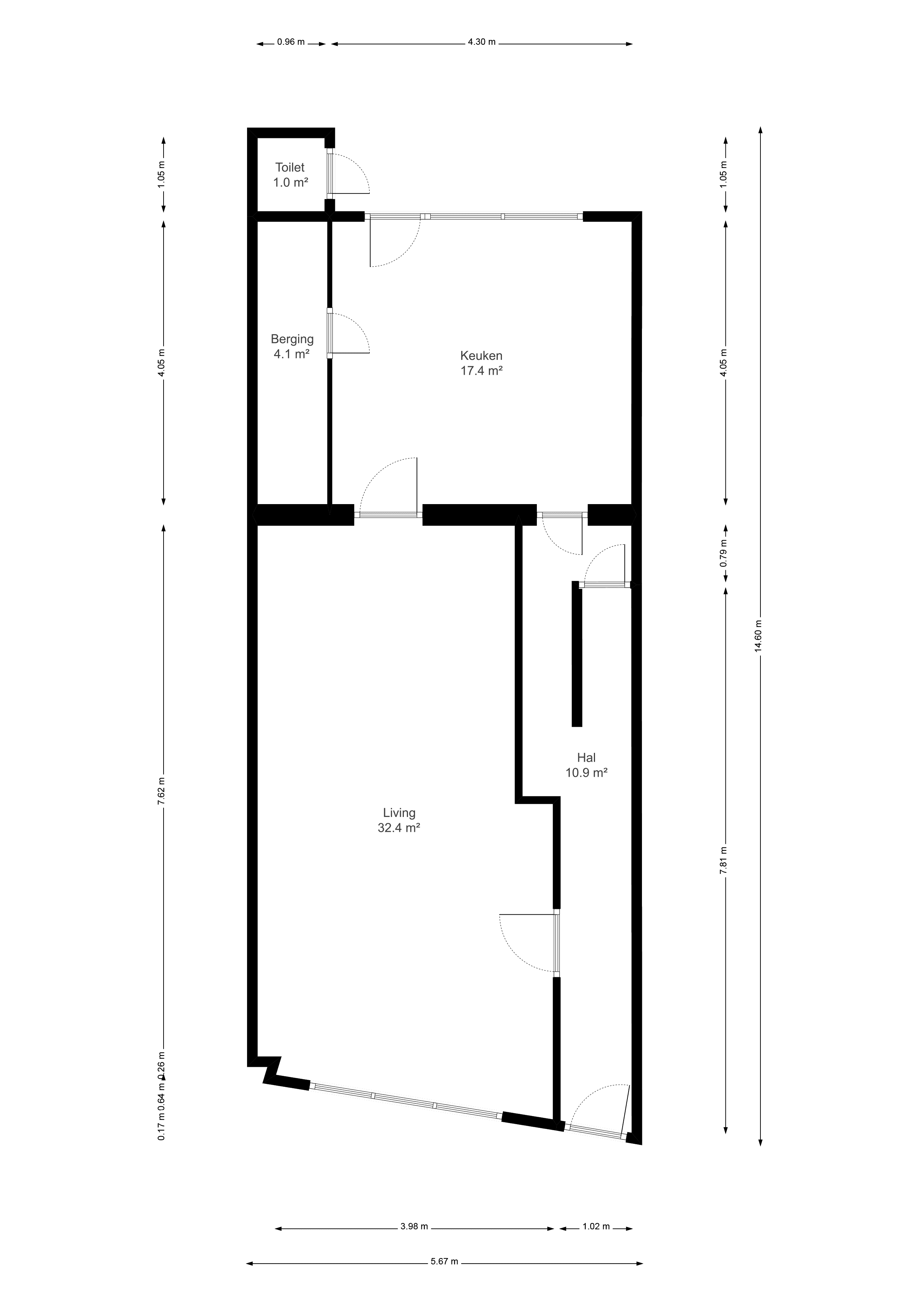 Plattegrond van het gelijkvloers